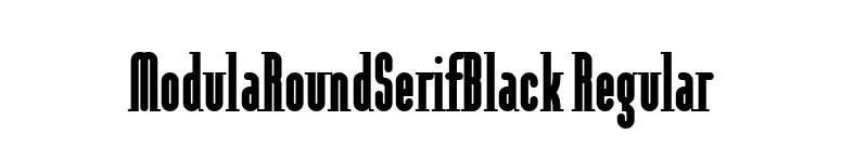 ModulaRoundSerifBlack Regular font preview