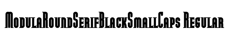 ModulaRoundSerifBlackSmallCaps Regular font preview