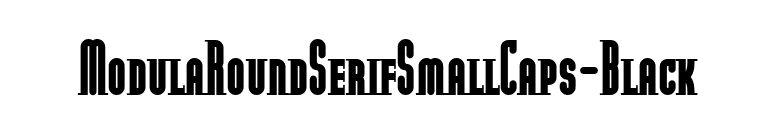 ModulaRoundSerifSmallCaps-Black font preview