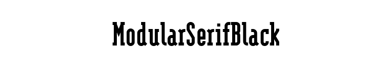 ModularSerifBlack font preview