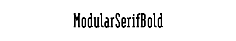 ModularSerifBold font preview