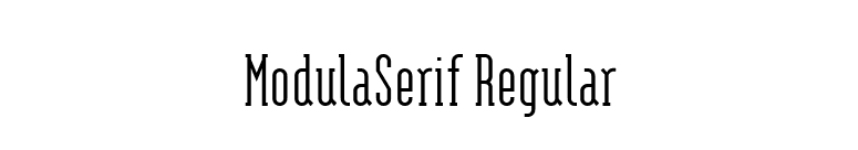 ModulaSerif Regular font preview