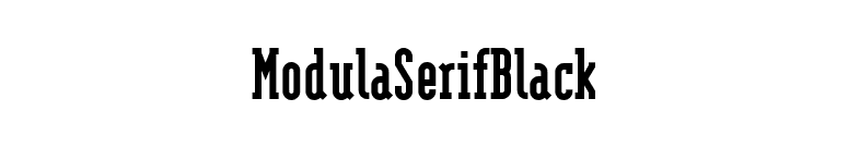 ModulaSerifBlack font preview