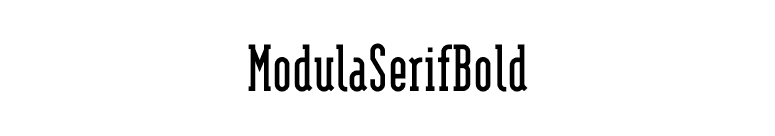 ModulaSerifBold font preview