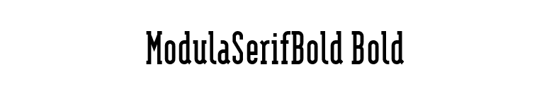 ModulaSerifBold Bold font preview