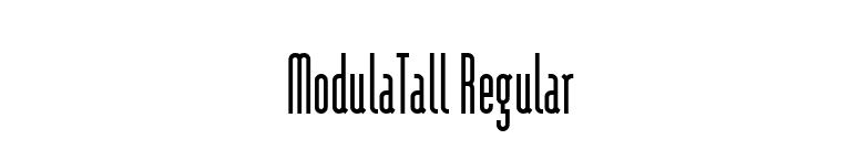 ModulaTall Regular font preview