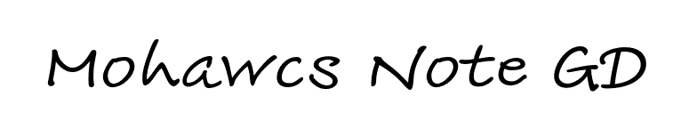 Mohawcs Note GD font preview