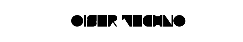 Moiser techno font preview