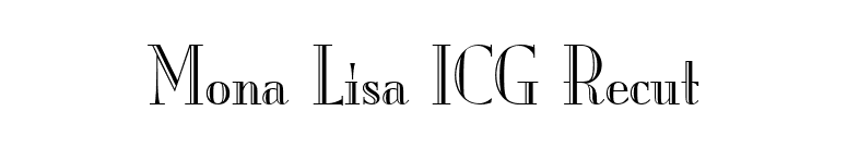 Mona Lisa ICG Recut font preview