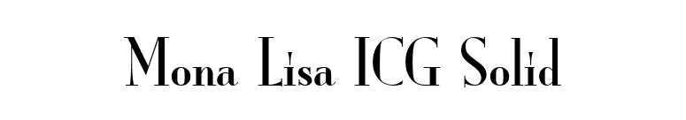 Mona Lisa ICG Solid font preview
