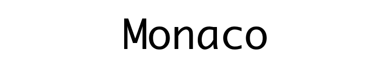 Monaco font preview