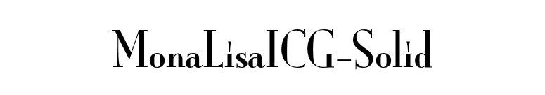 MonaLisaICG-Solid font preview