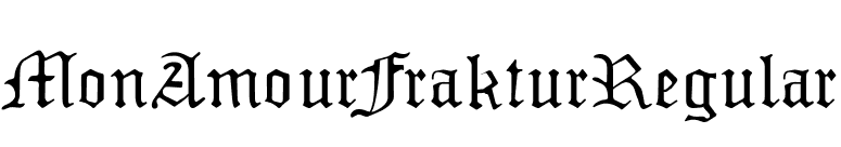 MonAmourFrakturRegular font preview