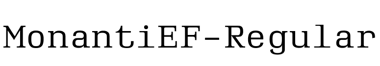 MonantiEF-Regular font preview