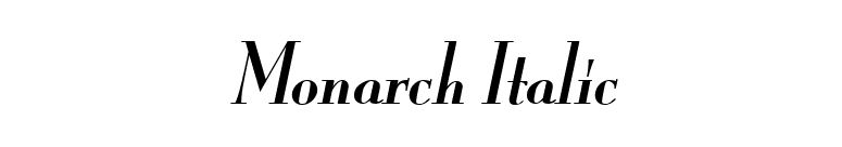 Monarch Italic font preview