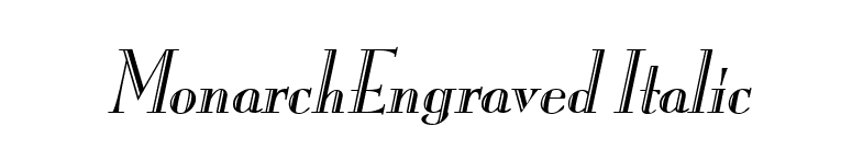 MonarchEngraved Italic font preview