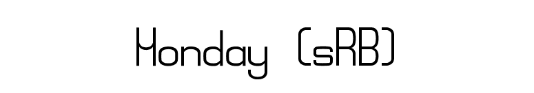 Monday (sRB) font preview