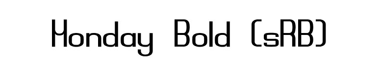 Monday Bold (sRB) font preview