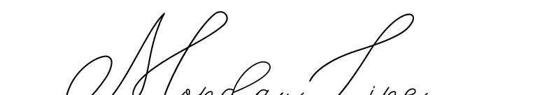 Monday Line font preview