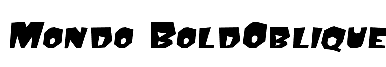 Mondo BoldOblique font preview