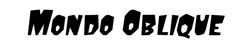 Mondo Oblique font preview