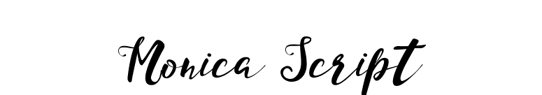 Monica Script font preview