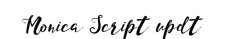 Monica Script updt font preview