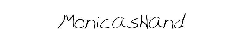 MonicasHand font preview