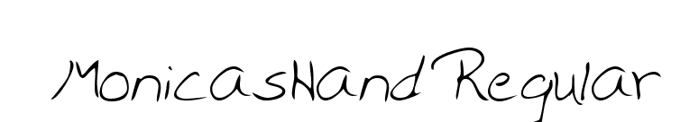 MonicasHand Regular font preview