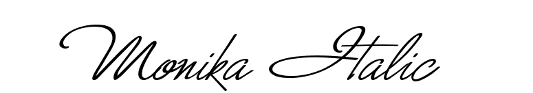 Monika Italic font preview