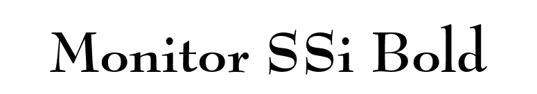 Monitor SSi Bold font preview