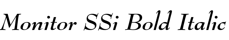 Monitor SSi Bold Italic font preview