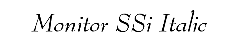 Monitor SSi Italic font preview