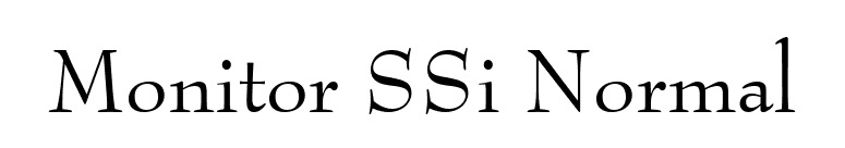 Monitor SSi Normal font preview