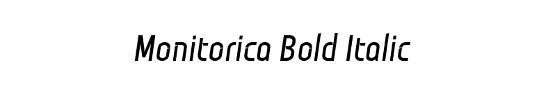 Monitorica Bold Italic font preview