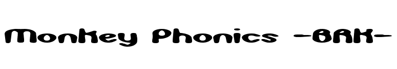 Monkey Phonics -BRK- font preview