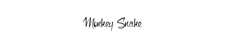 Monkey Snake font preview