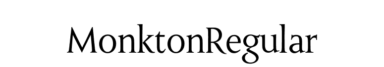 MonktonRegular font preview