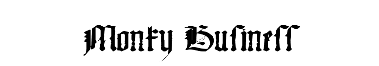 Monky Business font preview