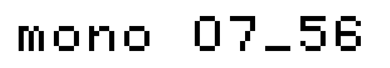 mono 07_56 font preview