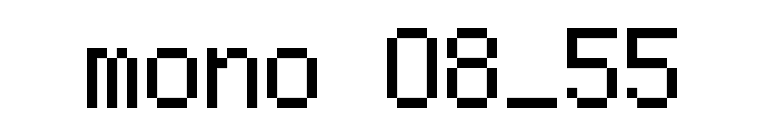 mono 08_55 font preview