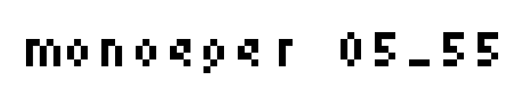 monoeger 05_55 font preview