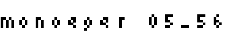 monoeger 05_56 font preview