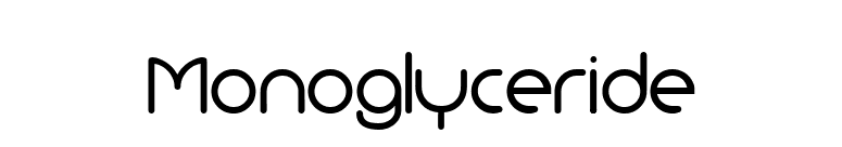 Monoglyceride font preview