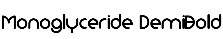Monoglyceride DemiBold font preview