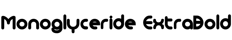 Monoglyceride ExtraBold font preview