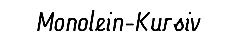 Monolein-Kursiv font preview