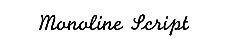 Monoline Script font preview