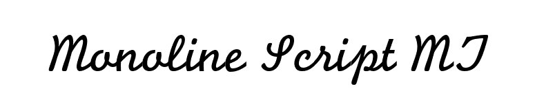 Monoline Script MT font preview