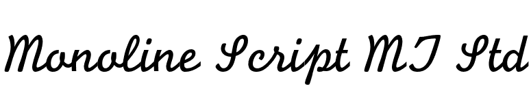 Monoline Script MT Std font preview